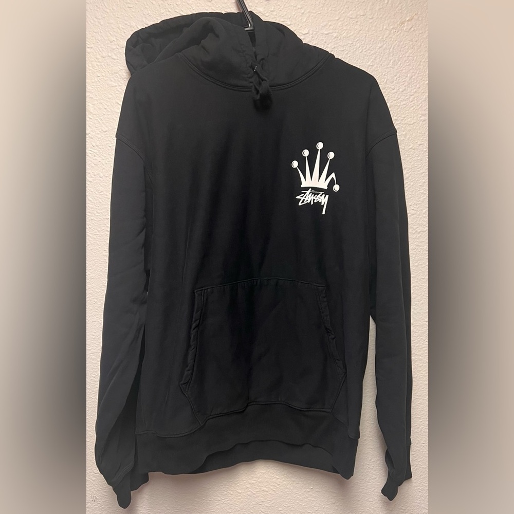 STUSSY Hoodie Crown Black Size L from Japan